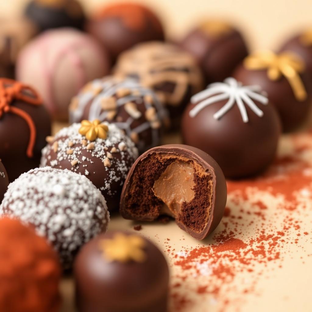 Trufas artesanais variadas